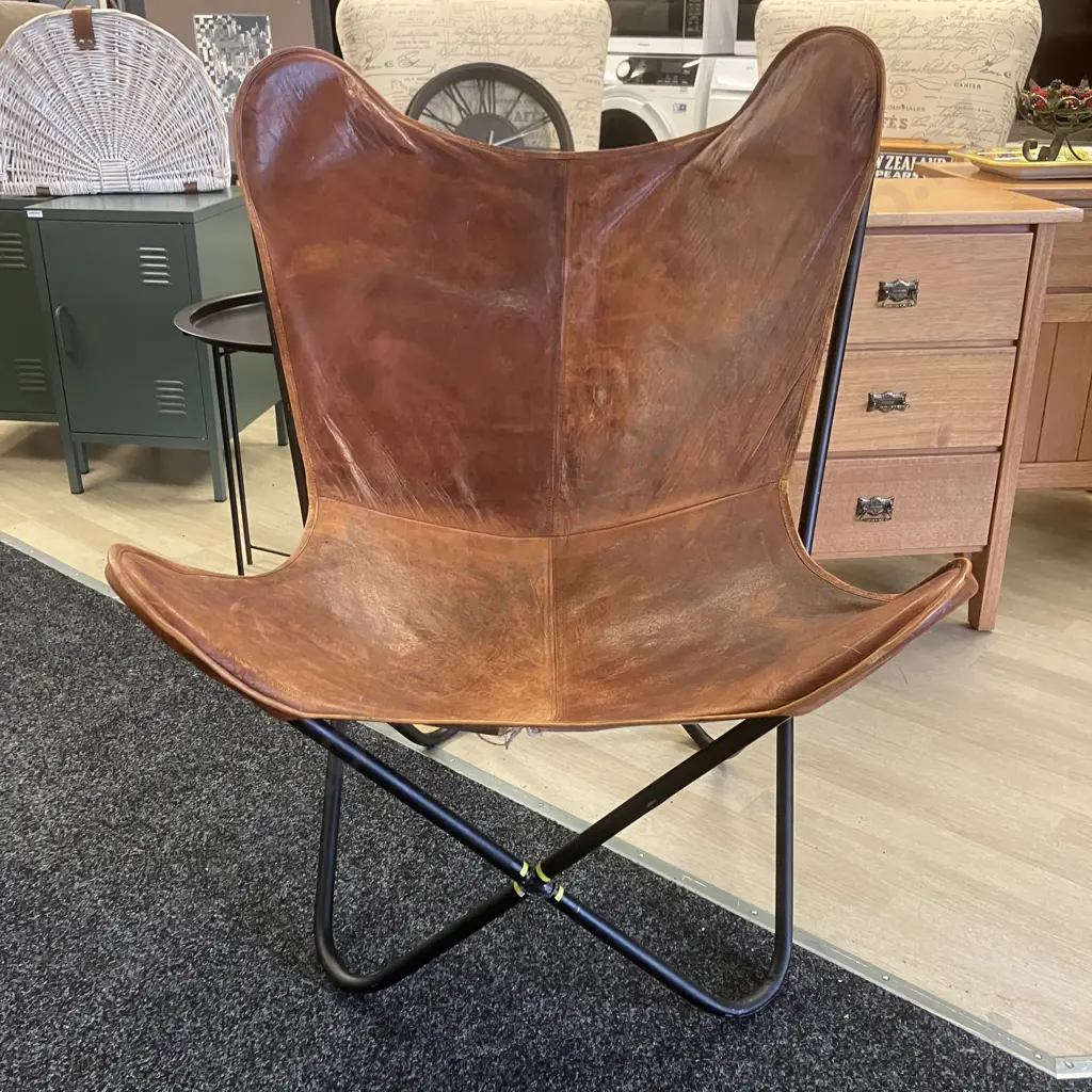 Leather Butterfly Chair Image 1++