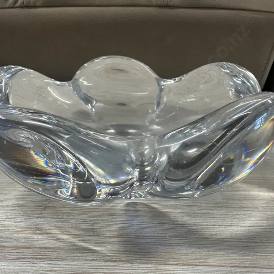 Vintage Heavy Scalloped Dish H8,Dia22cm.