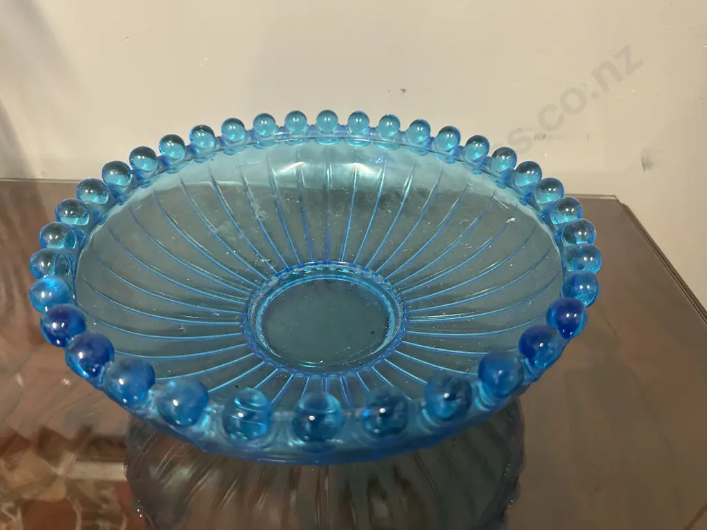 Vintage Round Blue H10,Dia30cm. Image 1++