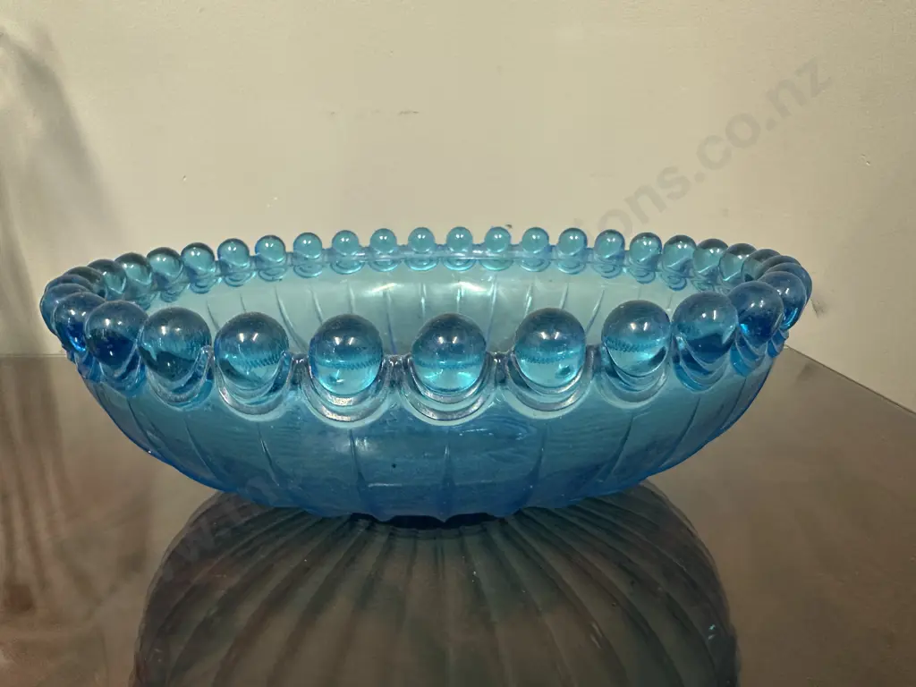 Vintage Round Blue H10,Dia30cm. Image 1++