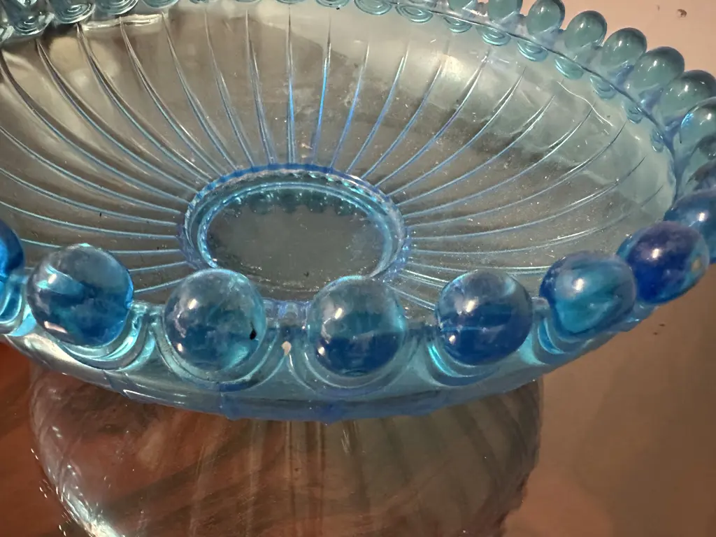 Vintage Round Blue H10,Dia30cm. Image 1++