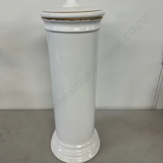 Toilet Roll Column - Ceramic With Lid. H52cm
