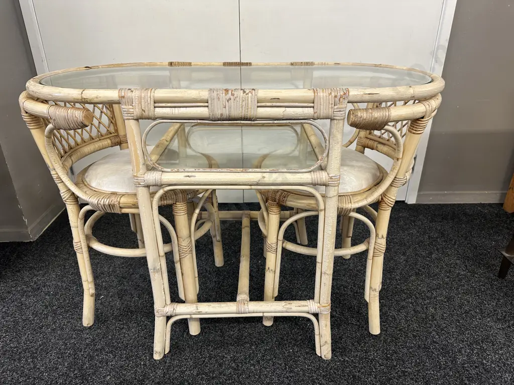 Cane & Glass Nesting Patio Suite Image 1++