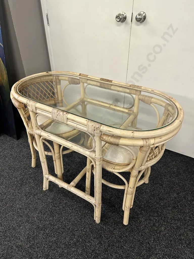 Cane & Glass Nesting Patio Suite Image 1++
