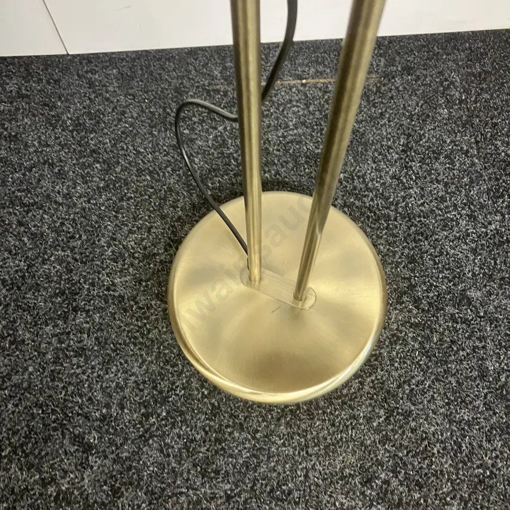 Mother & Child Uplighter Brushed Gold Floor Lamp. H187cm Image 1++
