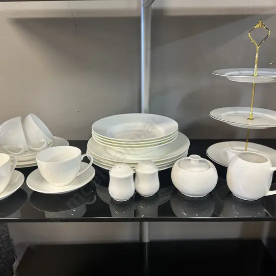 Assorted Maxwell & Willams Dinner Ware Including Three Tier Cake Stand