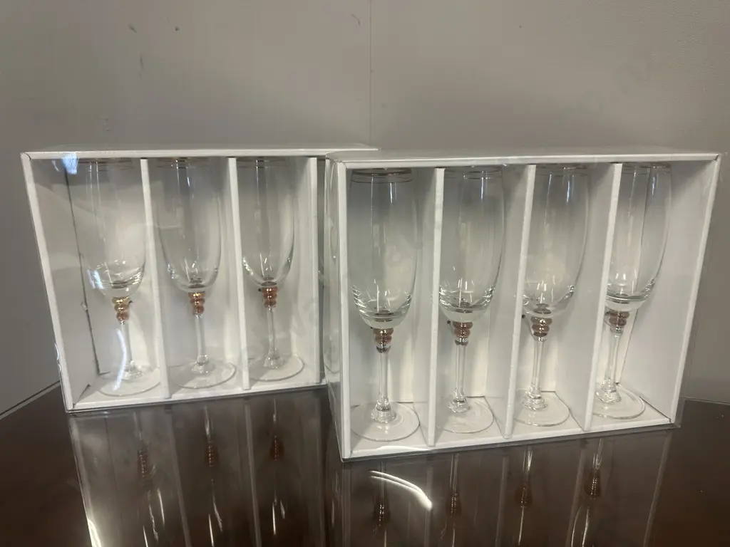 Harrison & Lane Champagne Glasses - 2 x Boxes of 4 Image 1++