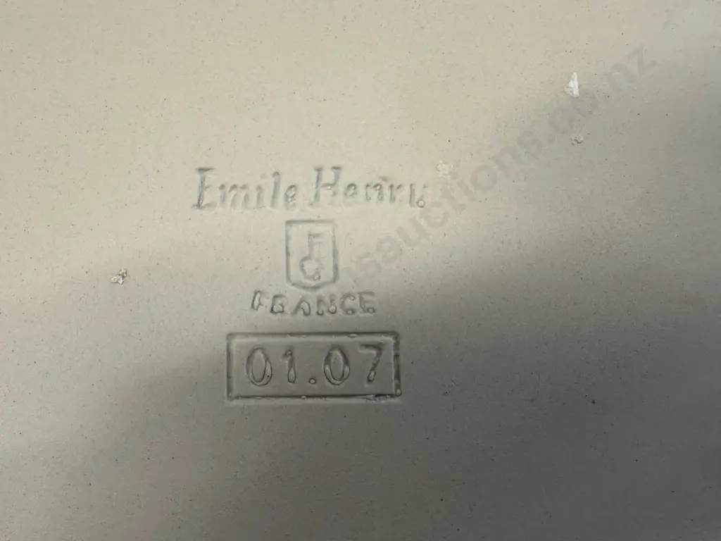 Emile Henry France Blue & White Ceramic Gratin Dish 01.07 Image 1++