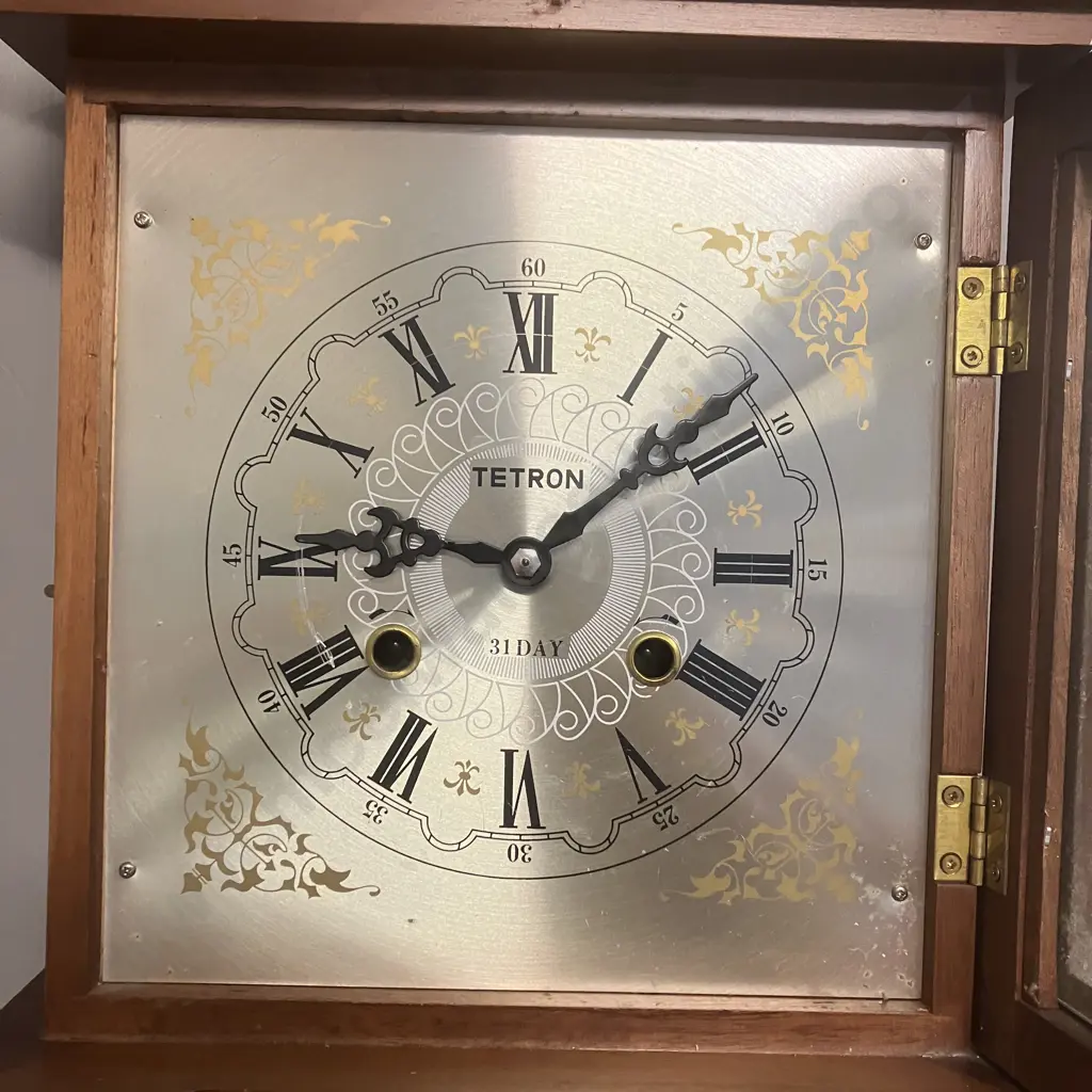 Tetron 31 Day Wall Clock - With Key & Pendulum. H68cm Image 1++
