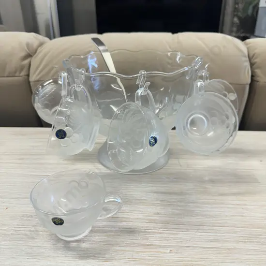 Hoya Corporation Punch Bowl & Six Cups (5 Hooks) 