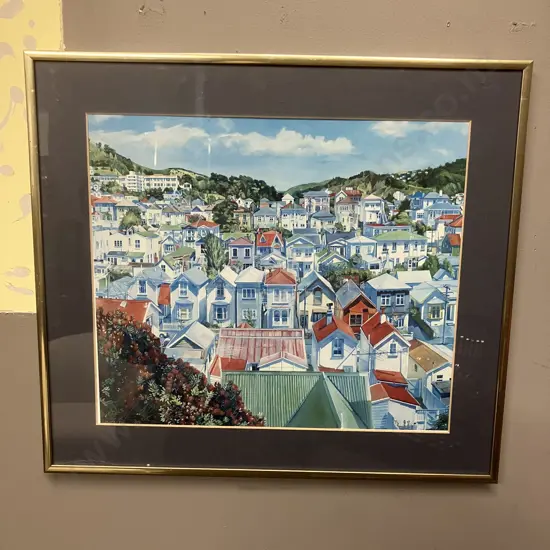 Marianne Muggeridge "Summertime Wellington" Framed Art Print. 39 x 45cm