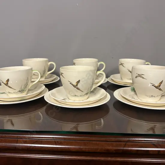 Vintage Royal Doulton 'The Coppice' Trios x6 #D5803