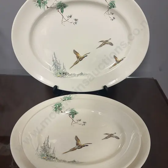 Vintage Royal Doulton 'The Coppice' Oval Serving Platters x3 Graduated Sizes 