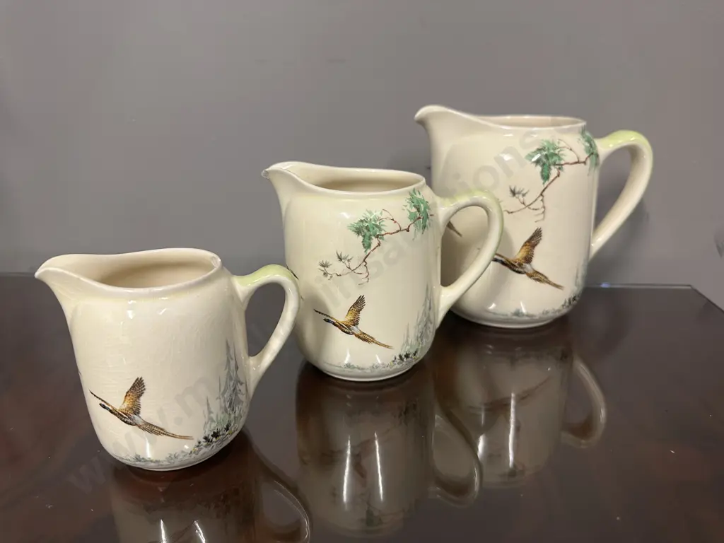 Vintage Royal Doulton 'The Coppice' Jugs x3 Graduated Sizes (as found condition) Image 1++