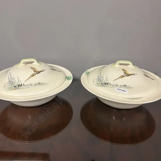 Vintage Royal Doulton 'The Coppice' Lidded Serving Dishes #D5803 