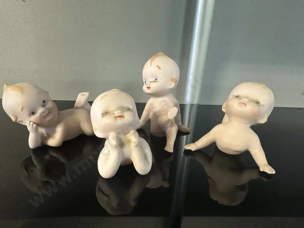 Selection Of Vintage Porcelain Kewpie Dolls Hand Painted Image 1++
