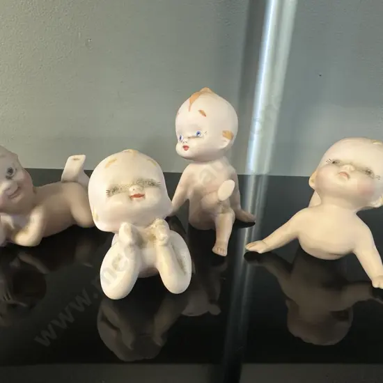 Selection Of Vintage Porcelain Kewpie Dolls Hand Painted