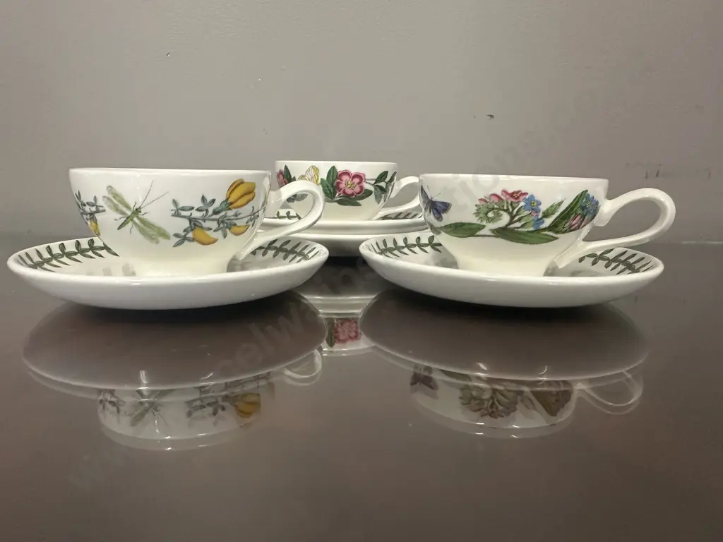 Portmeirion Botanic Garden Espresso Duos & 1x Extra Saucer Image 1++
