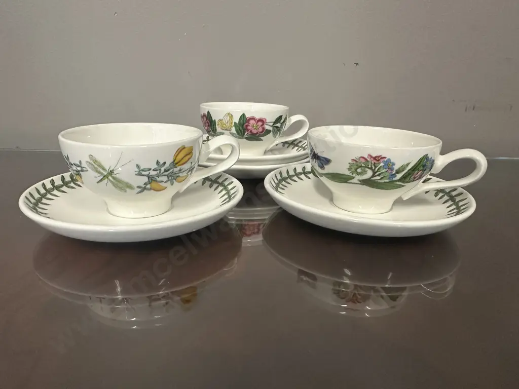 Portmeirion Botanic Garden Espresso Duos & 1x Extra Saucer Image 1++