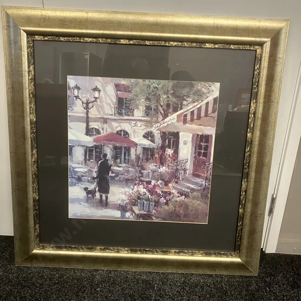 Brent Heighton "Floral Promenade" Framed Art Print. 87 x 87cm Image 1++