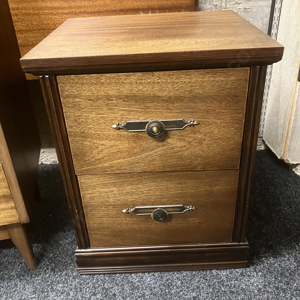 Mid Century M.Forster 3 Piece Bedroom Suite, Single Size Headboard Image 1++