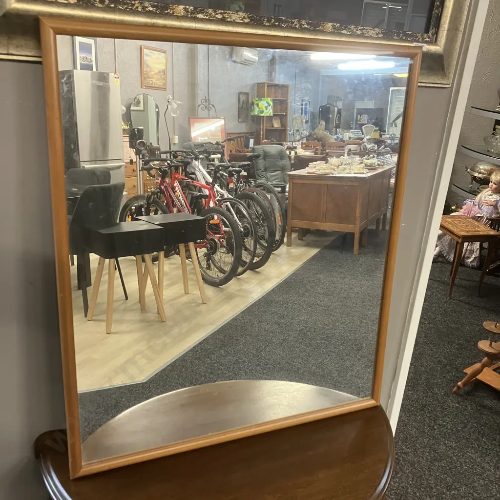 Rimu Framed Wall Mirror. 73 x 63cm Image 1++