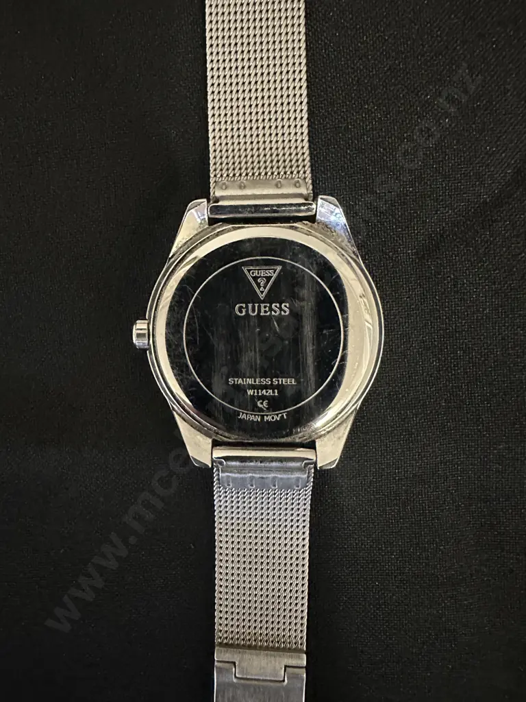 Ladies Silver Coloured Guess Watch Image 1++