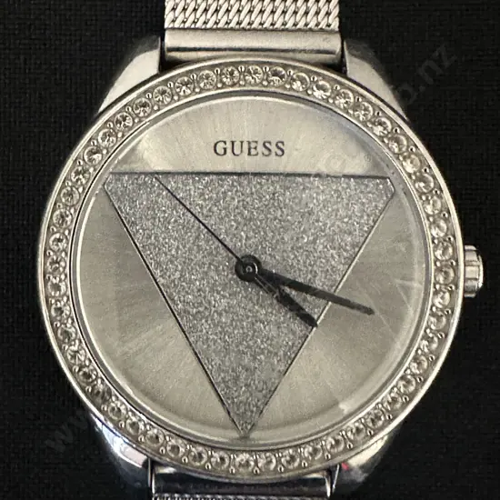 Ladies Silver Coloured Guess Watch