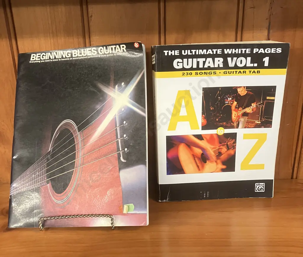 The Ultimate White Pages Guitar Vol.1 Alfred Publishing & Beginning Blues Guitar  - Arlen Roth 1987 Image 1++