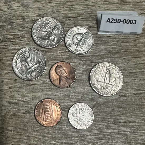 1964 Jefferson Nickel No Mint Mark With Assorted American Coins