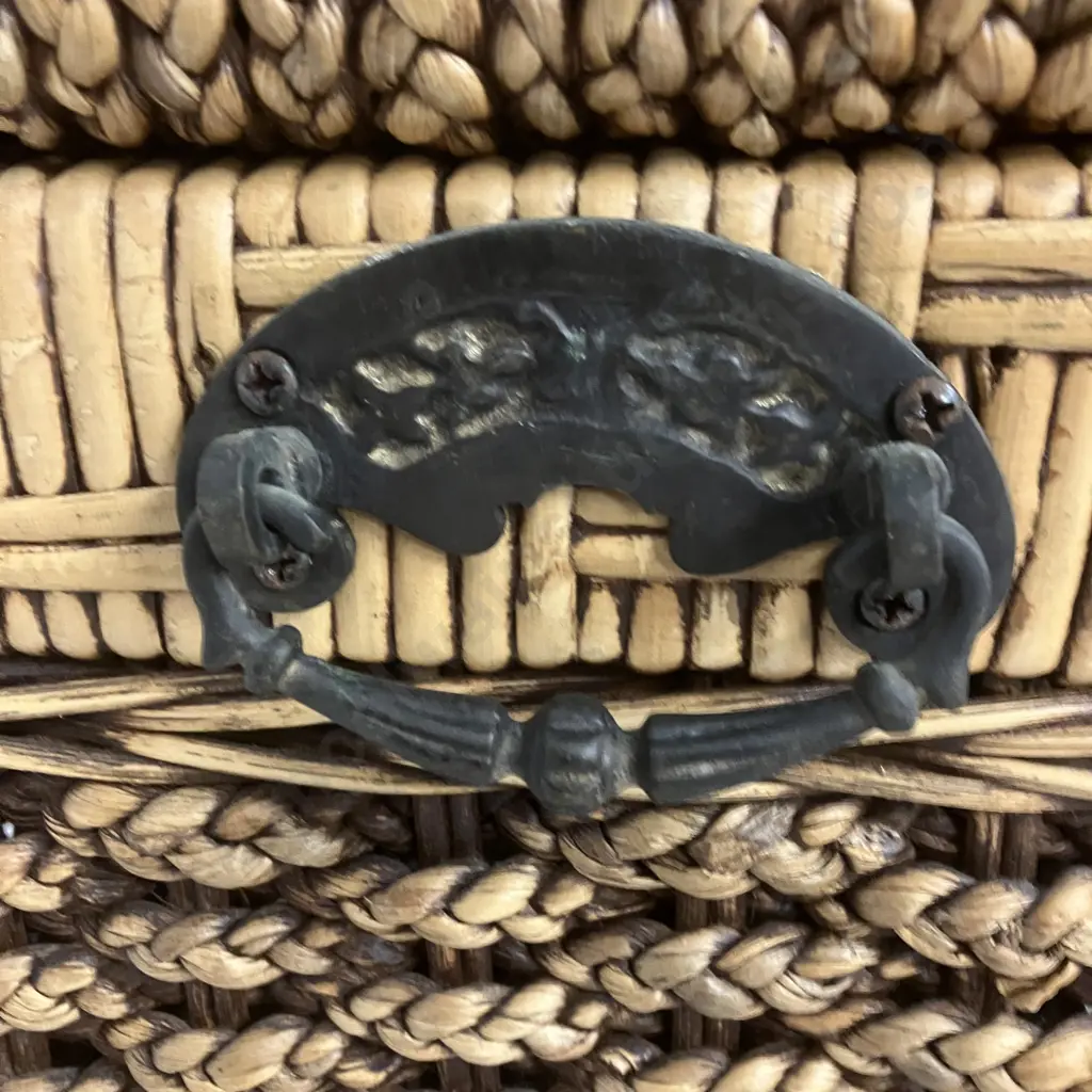 Woven Rattan & Water Hyacinth Storage Chest. H33 W74 D32.5cm Image 1++
