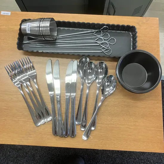 Annabel Langbein Signature Collection Grace Cutlery Set 12pc, Oven Flan Tray, Pie Dishes, Small Oven Pots, Skewers