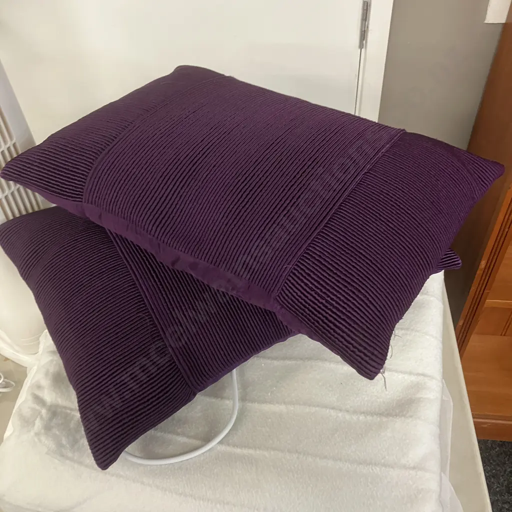 Pair of Goldair Elec Blankets, 2 x Purple Cushions, Anko HEG74 Tower Fan, Austrabeam Styleux Floor Lamp (No Bulb/Glass) Image 1++