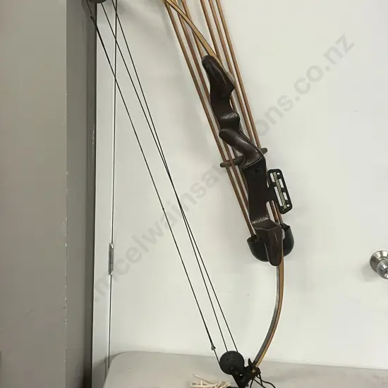 Proline Cyclone II Model 10-250 Compound Bow, Kwikee Kwiver, 6 x Arrows, Murrays Guide To Archery #11, Accessories