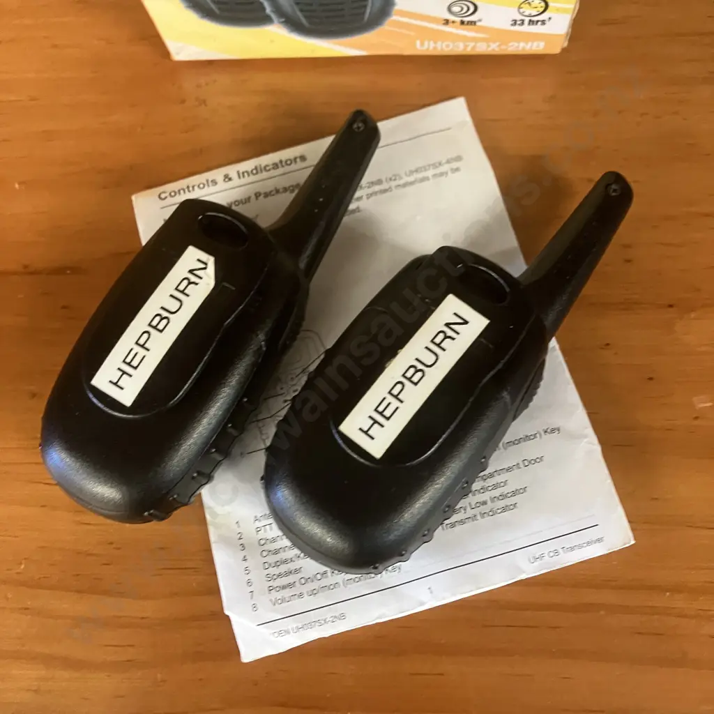 Uniden UHF CB Handheld Twin Pack - Model UHO37SX-2NB, 3Km Range Image 1++