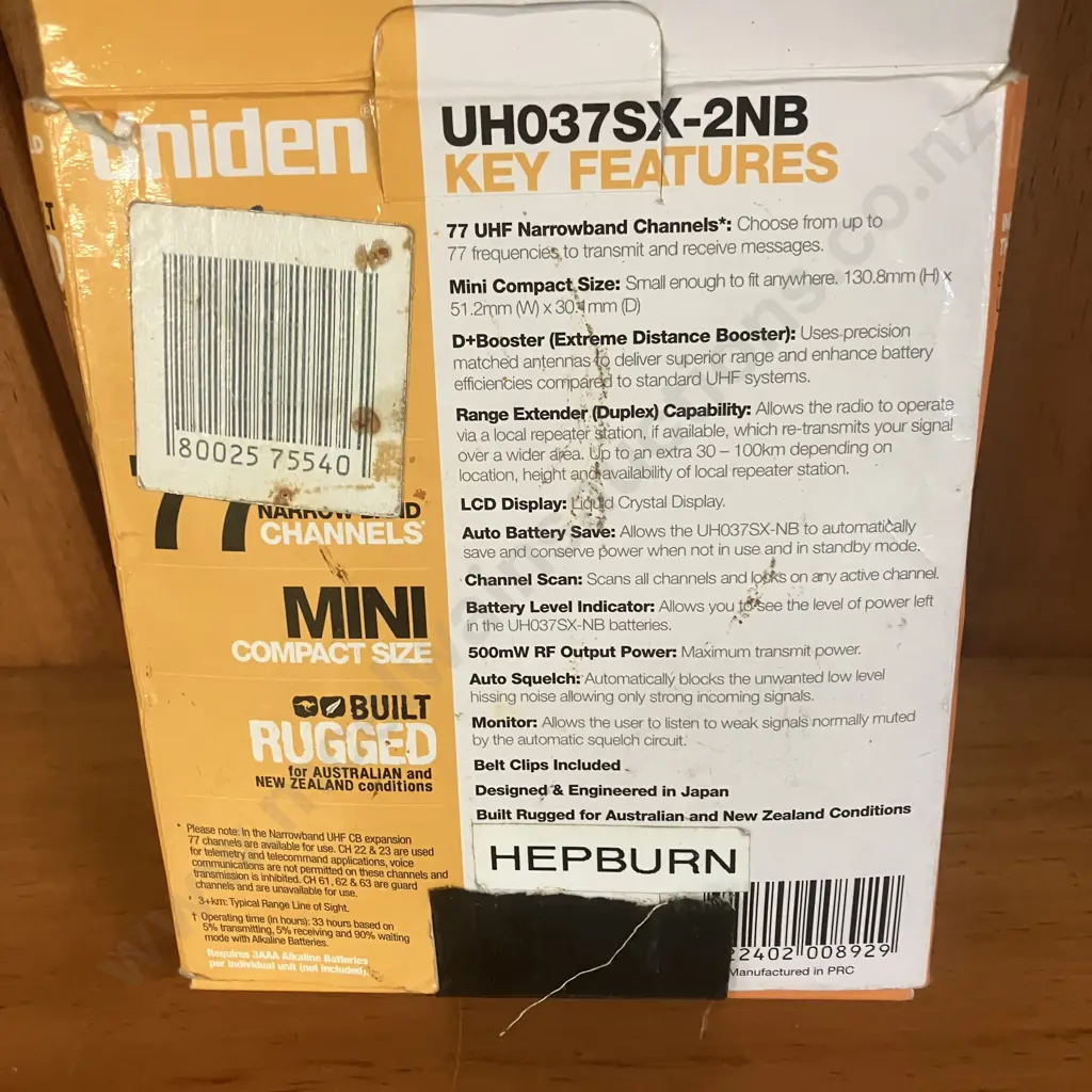 Uniden UHF CB Handheld Twin Pack - Model UHO37SX-2NB, 3Km Range Image 1++