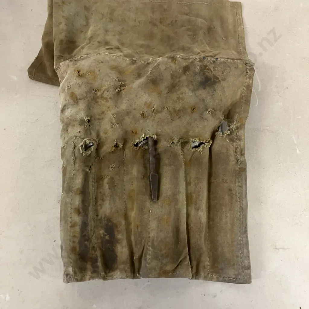 Vintage 14 Piece IRWIN (USA) Augers in Canvas Roll Bag With Assorted Other Irwin & Sheffield Augers Image 1++