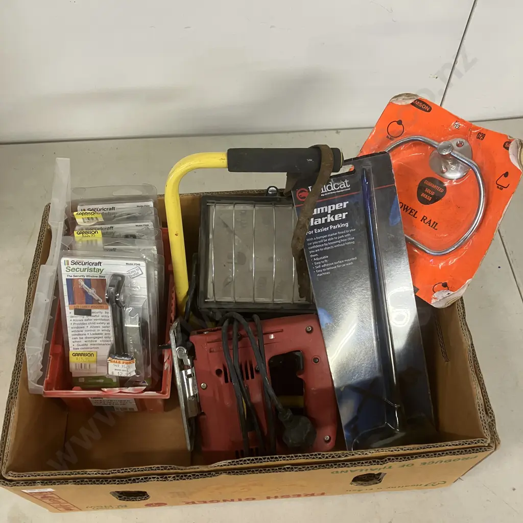 Box Lot Securistays, Floodlight (No Bulb), Jigsaw Etc Image 1++