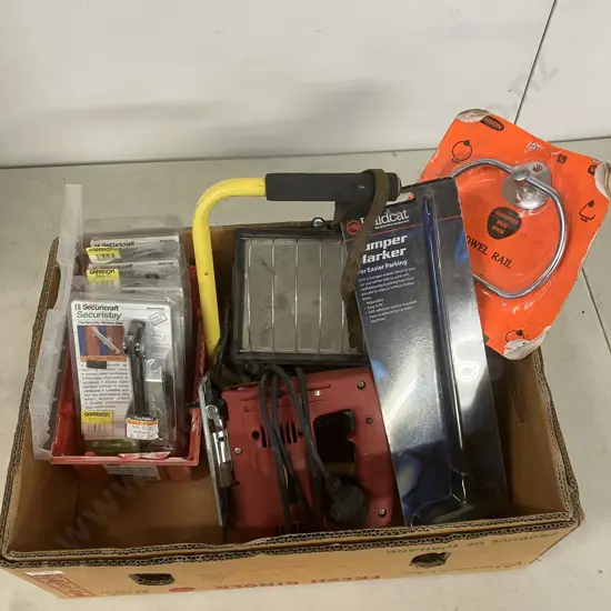 Box Lot Securistays, Floodlight (No Bulb), Jigsaw Etc