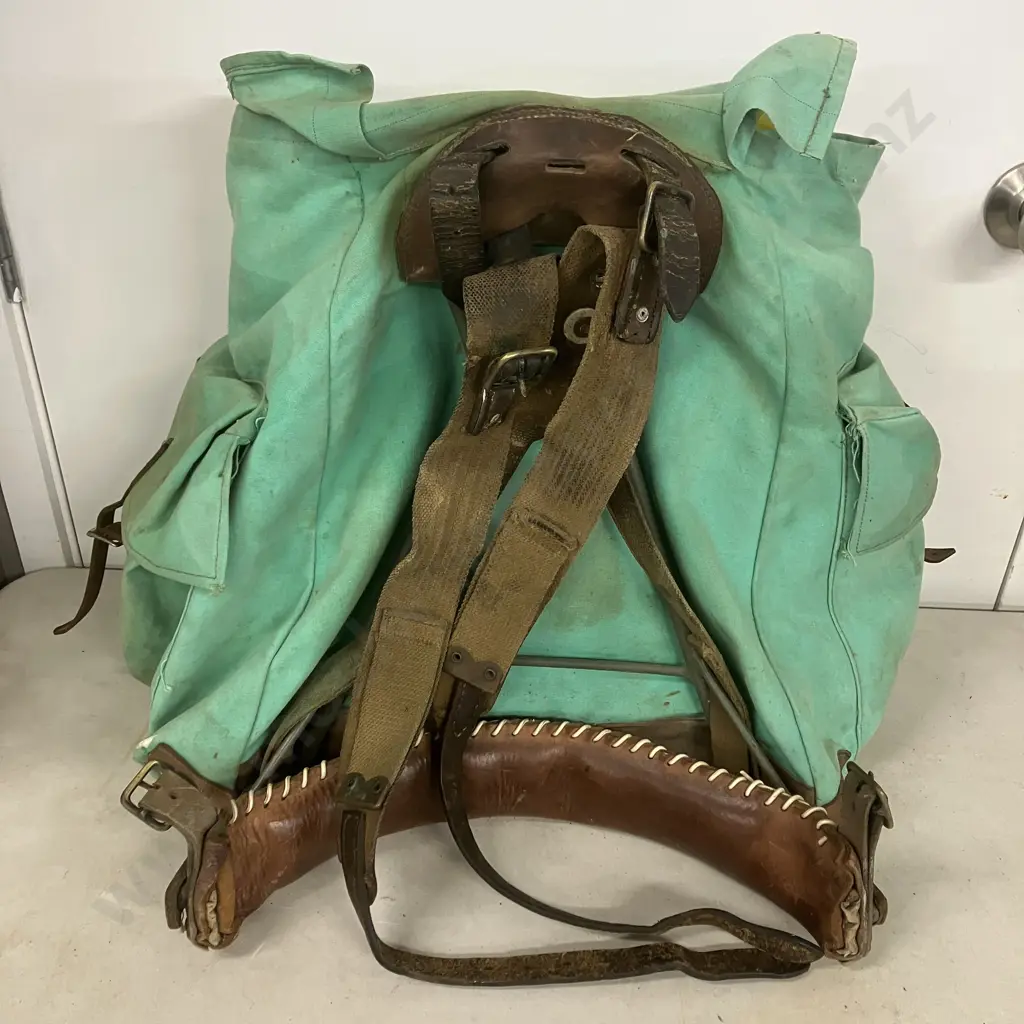 Vintage Canvas & Leather Backpack (Sold with -35) Image 1++