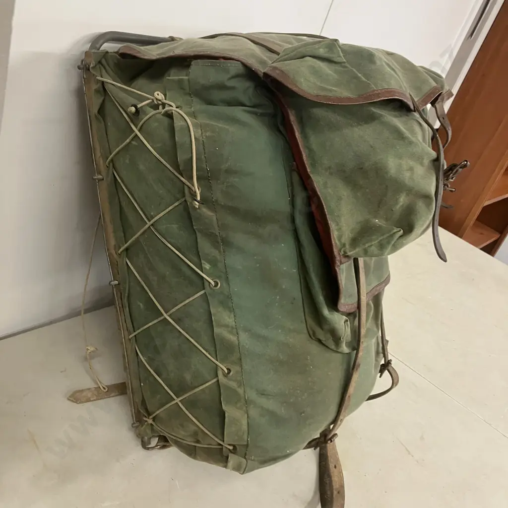 Vintage Wintest New Zealand Made Canvas Backpack With External Frame, Etc (Sold with -35) Image 1++
