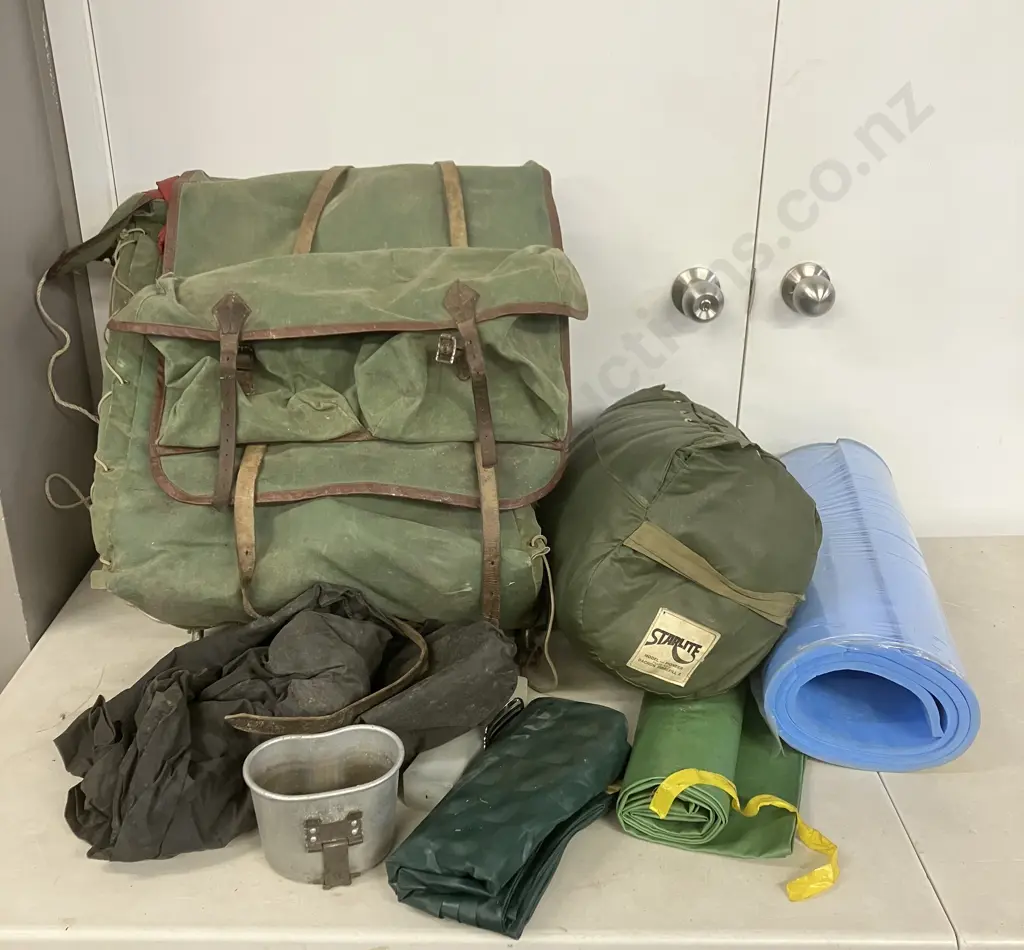 Vintage Wintest New Zealand Made Canvas Backpack With External Frame, Etc (Sold with -35) Image 1++