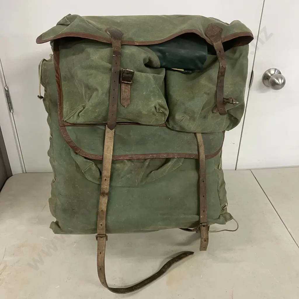 Vintage Wintest New Zealand Made Canvas Backpack With External Frame, Etc (Sold with -35) Image 1++