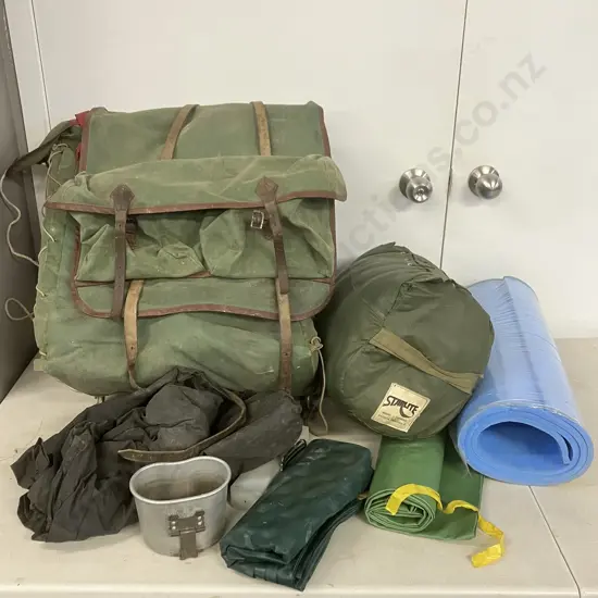 Vintage Wintest New Zealand Made Canvas Backpack With External Frame, Etc (Sold with -35)