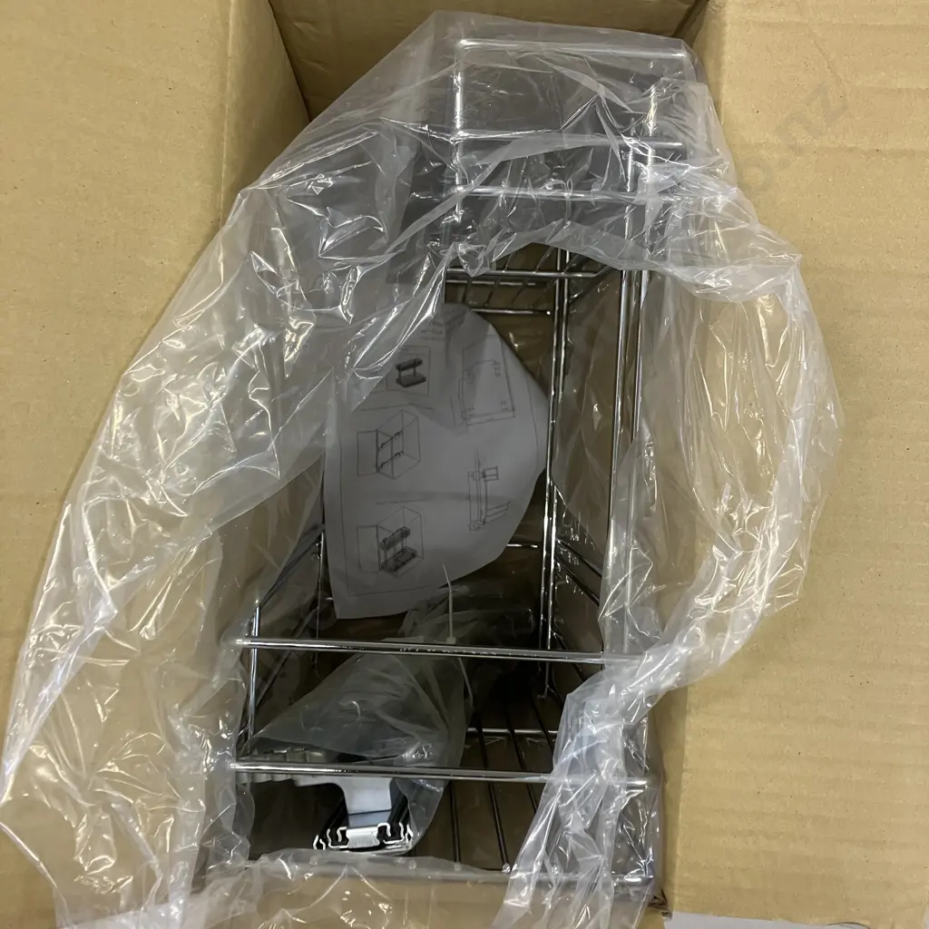 Hafele 300mm Undersink Small & Large Pull Out Wire Basket, Boxed Image 1++