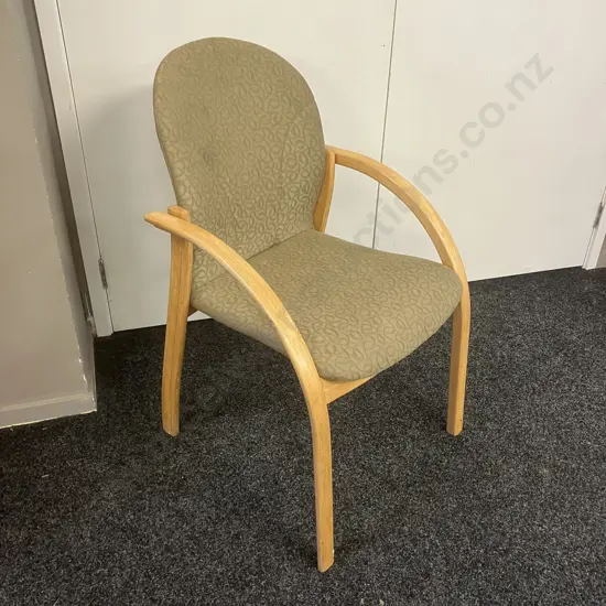 Reception Chair With Camel Colour Fabric (Unsaleable Donated)
