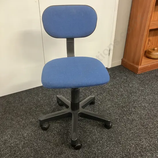 Blue Students Chair, On Castors