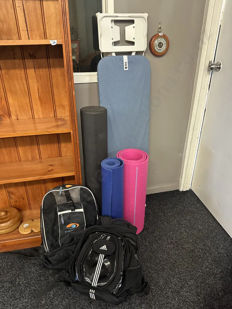 Suzy Ironing Board, Excercise Mats, Adidas Backpack Etc Image 1++