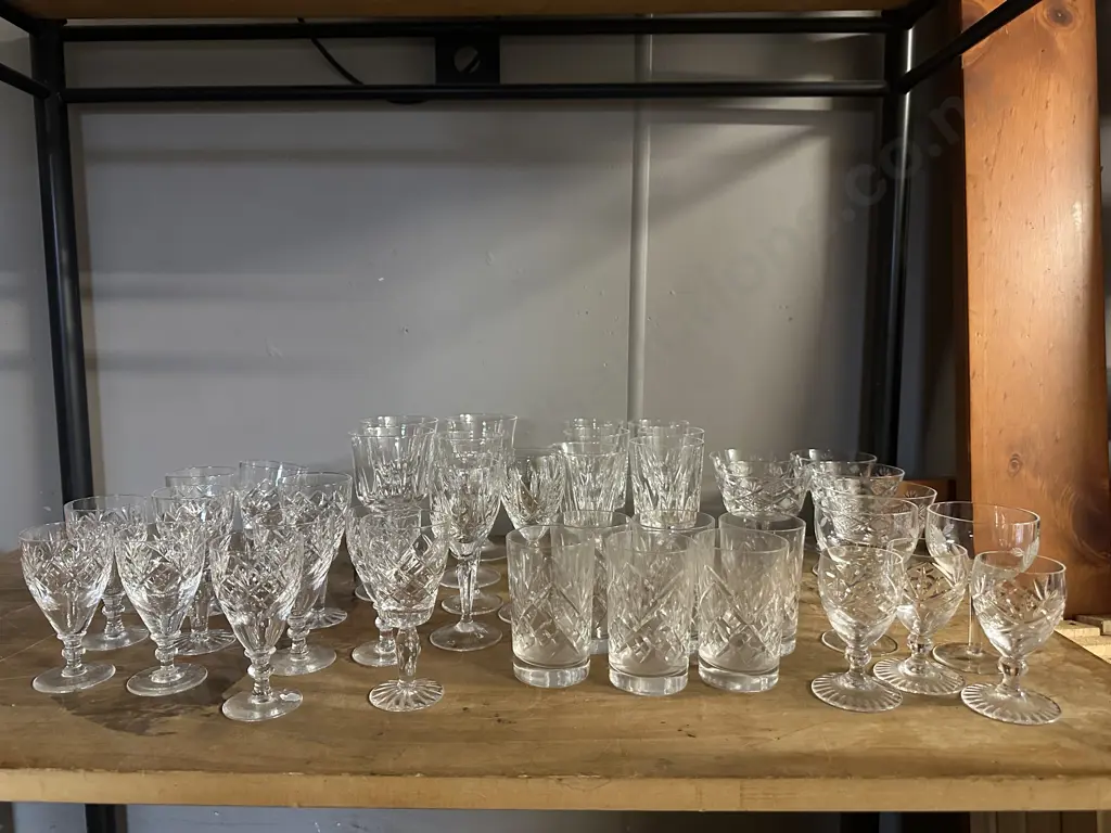 Selection Of Assorted Crystal Glasses Image 1++