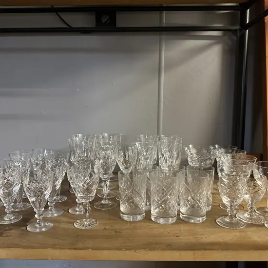 Selection Of Assorted Crystal Glasses